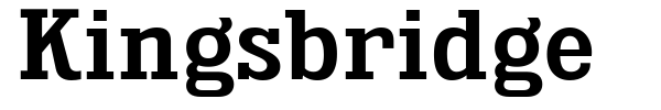 Kingsbridge font preview